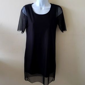 XXS BCBG GENERATION Black Mesh Slip Dress